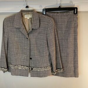 Liz Claiborne Gray Skirt Set Classic Style